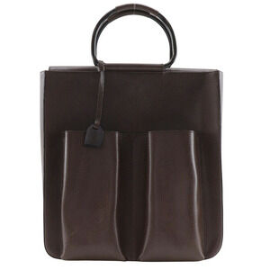 Gucci Handbag Leather Brown Shoulder Bag Magnetic Closure